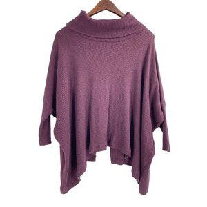 Free People Beach World Traveler Purple Ribbed Turtle Neck Sweater Womens Small